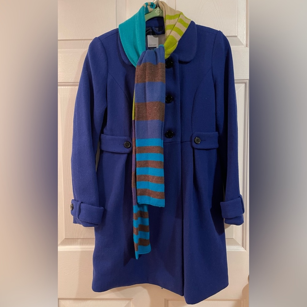 Old Navy Wool Coat with Scarf